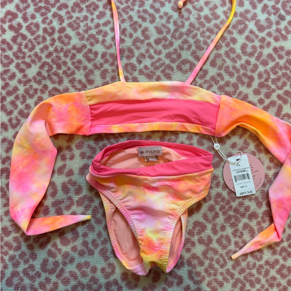 Pilyq Kids Bikini - Pink and Yellow